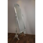 Silver leaf free standing mirror