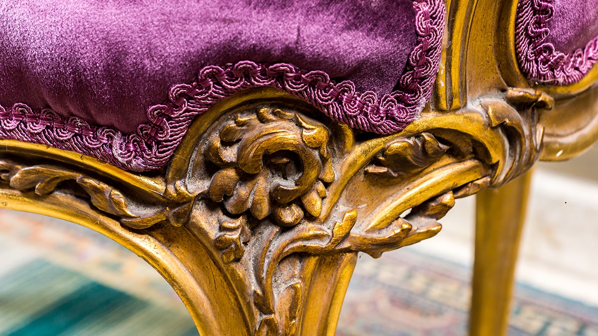 Handcrafted Louis XV Banquette