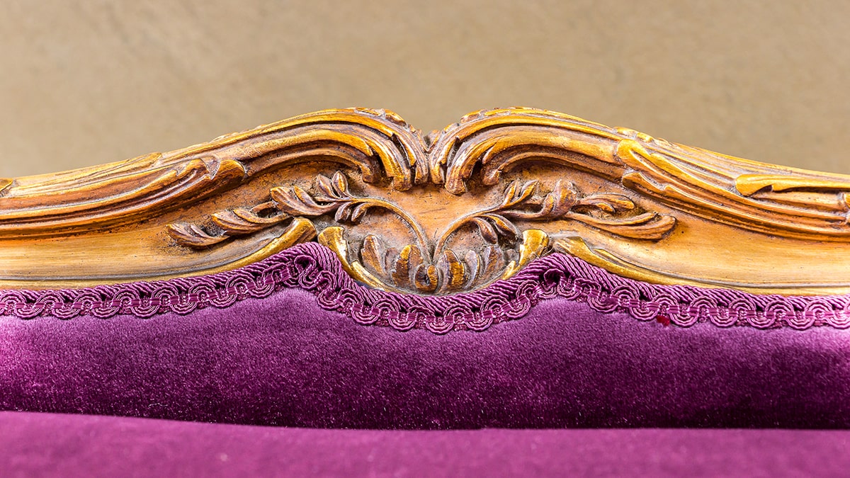 Handcrafted Louis XV Banquette