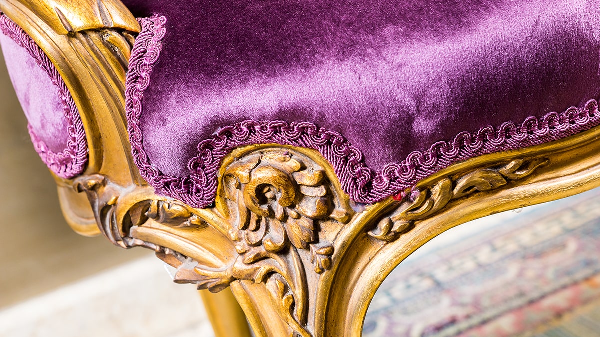 Hand crafted Louis XV banquette