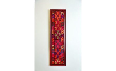 Hand made Sinai fabric with vintage wooden frame.
