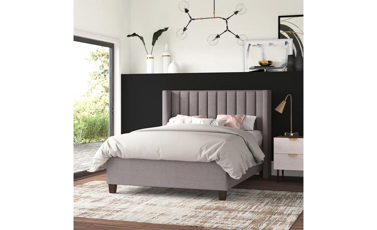 Upholstered bed for hotels