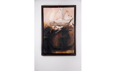 oil painting on canvas with wooden frame