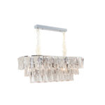 Silver Stainless steel & Crystal Chandelier
