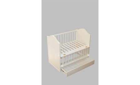 Wooden crib with one dra