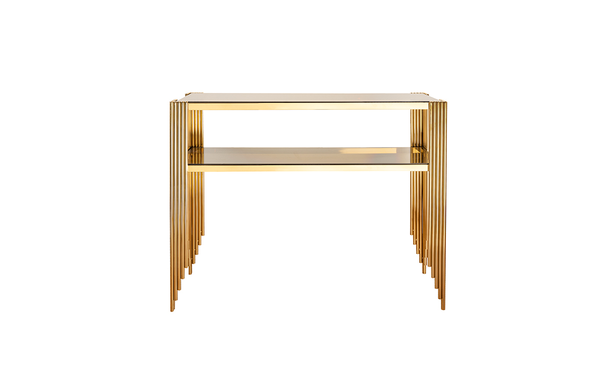 Piano Gold - Plated Console Table
