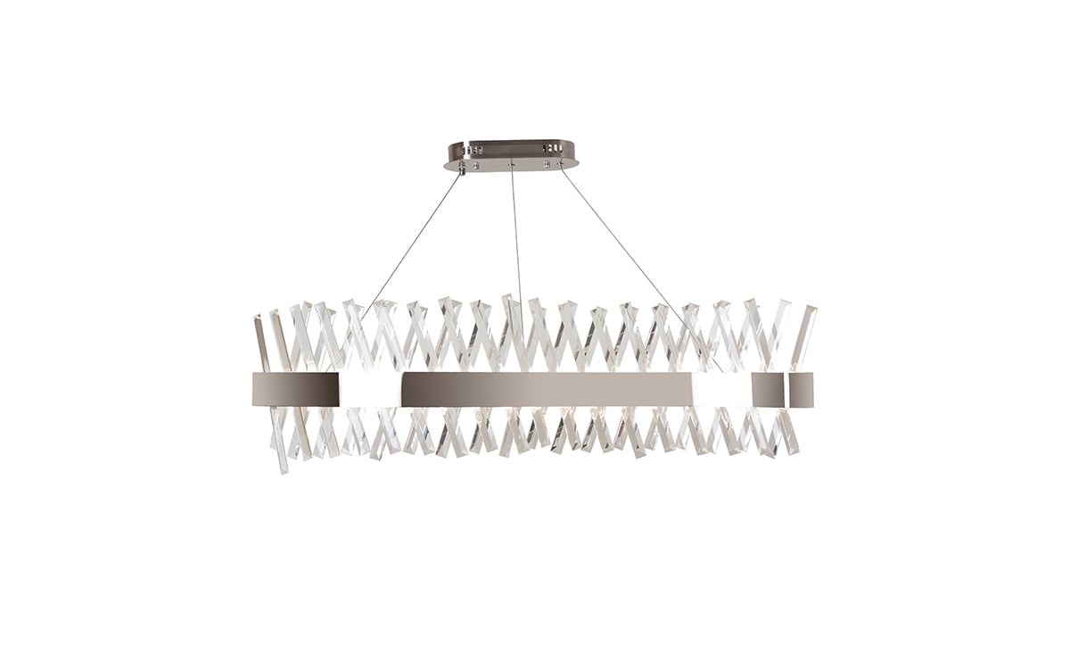 Silver Stainless steel & Crystal Chandeliers