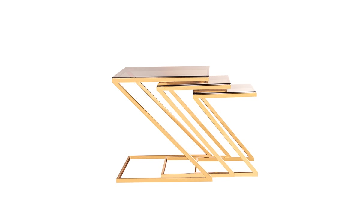 PVD Gold-Plated Stainless Steel Z Nested table