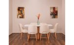 Scandinavian Dining table With Six Chair